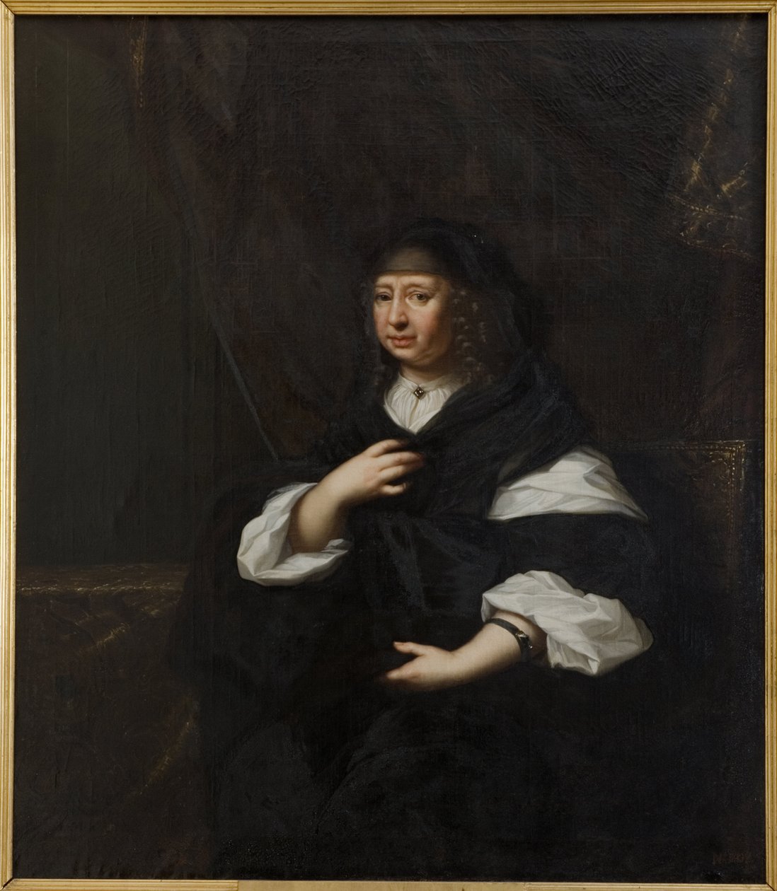 Marie Elisabeth de Saxe, hertuginnekonsort av Holstein Gottorp - Portrett av prinsesse Marie Elisabeth av Sachsen (1610-1684), hertuginne av Holstein-Gottorp, av Ehrenstrahl, David Kloecker (1629-1698). Olje på lerret. Mål: 137x120 cm. Nasjonalmuseum Lager av David Klöcker Ehrenstrahl