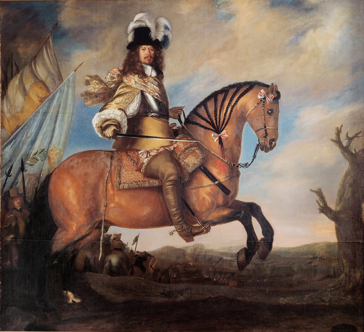 Portrett av feltmarskalk Carl Gustaf Wrangel 1613-1676, 1652 av David Klöcker Ehrenstrahl