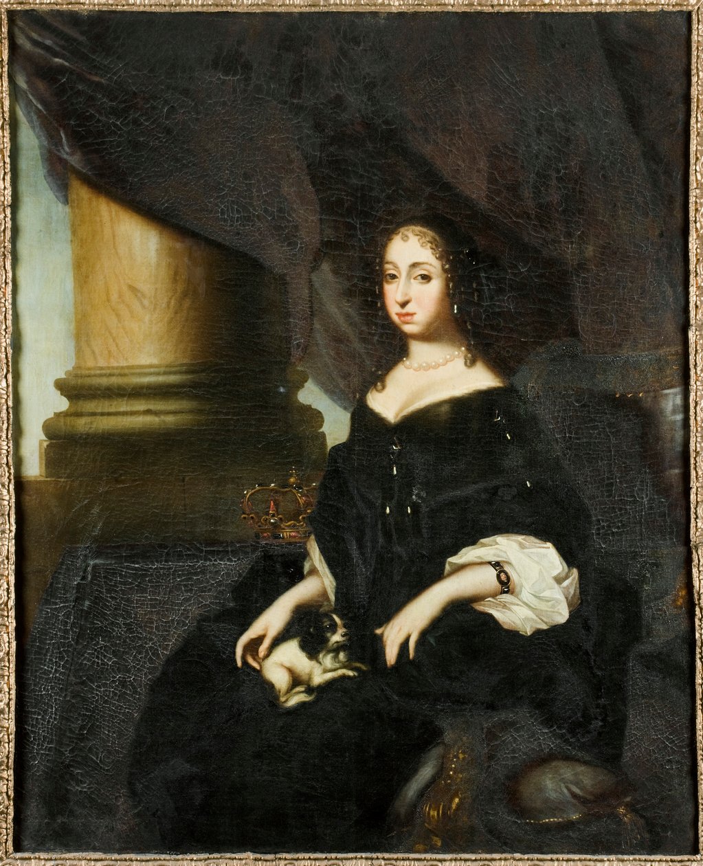 Portrett av Hedvig Eleonora av Holstein-Gottorp 1636-1715, dronning av Sverige, ca. 1670. av David Klöcker Ehrenstrahl