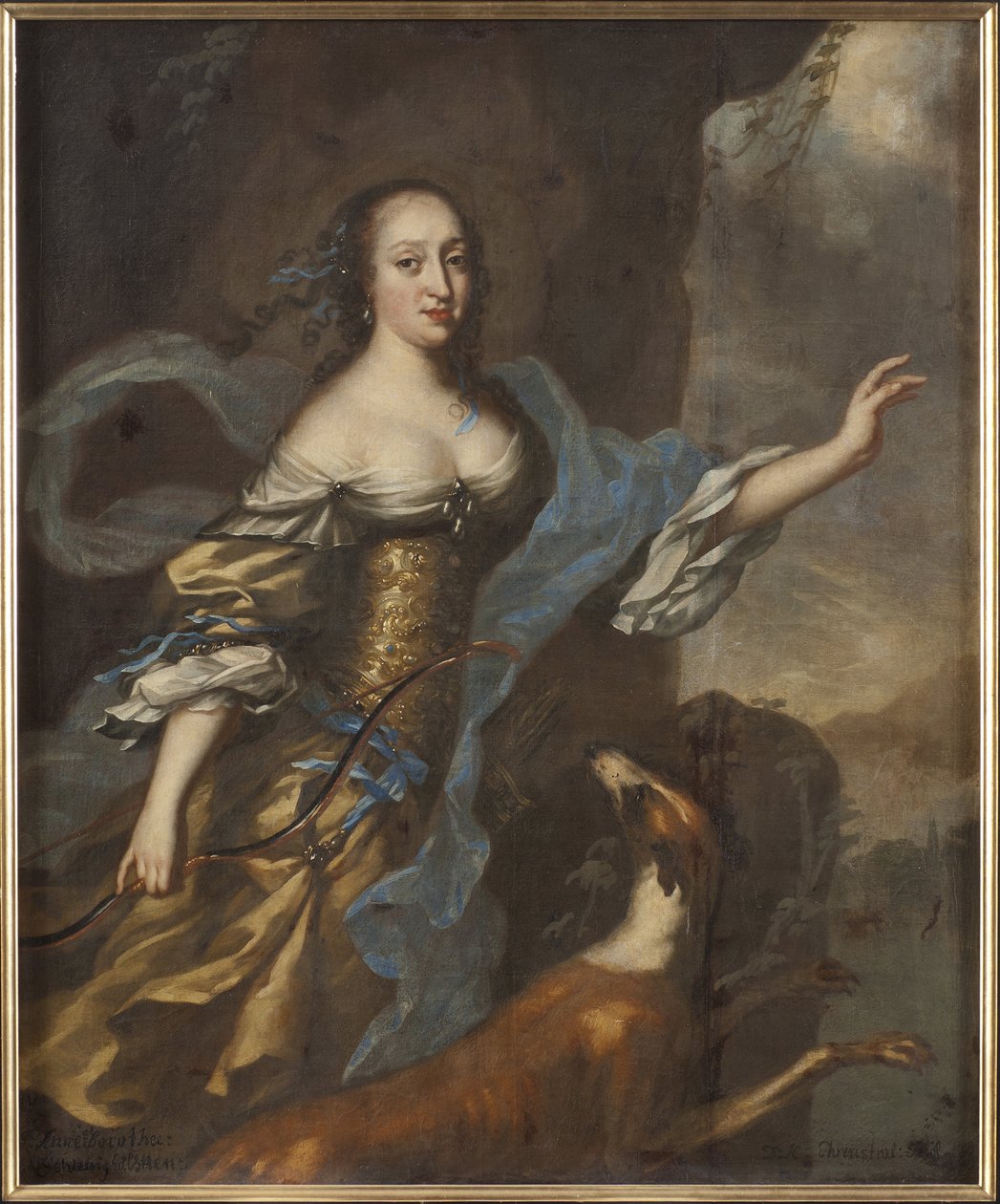 Prinsesse Anne Dorothee de Holstein Gottorp - Portrett av prinsesse Anna Dorothea av Holstein-Gottorp (1640-1713), av Ehrenstrahl, David Kloecker (1629-1698). Olje på lerret. Mål: 146x122 cm. Nationalmuseum Stockholm av David Klöcker Ehrenstrahl