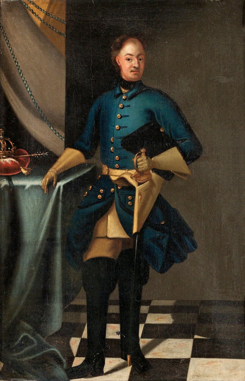 Portrett av kong Karl XII av Sverige 1682-1718, ca. 1716 av David Krafft von