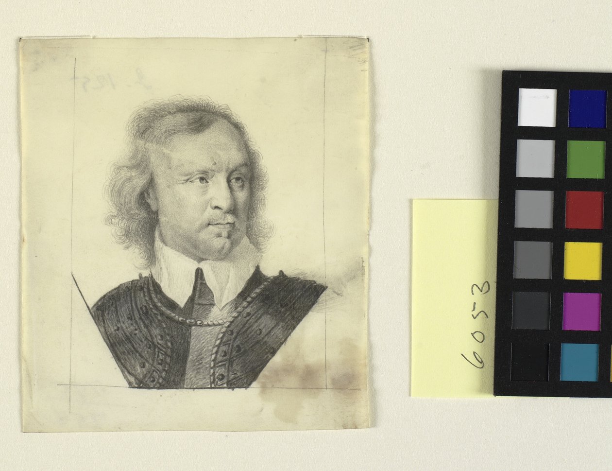 Hode og skuldre portrett av Oliver Cromwell av David Loggan
