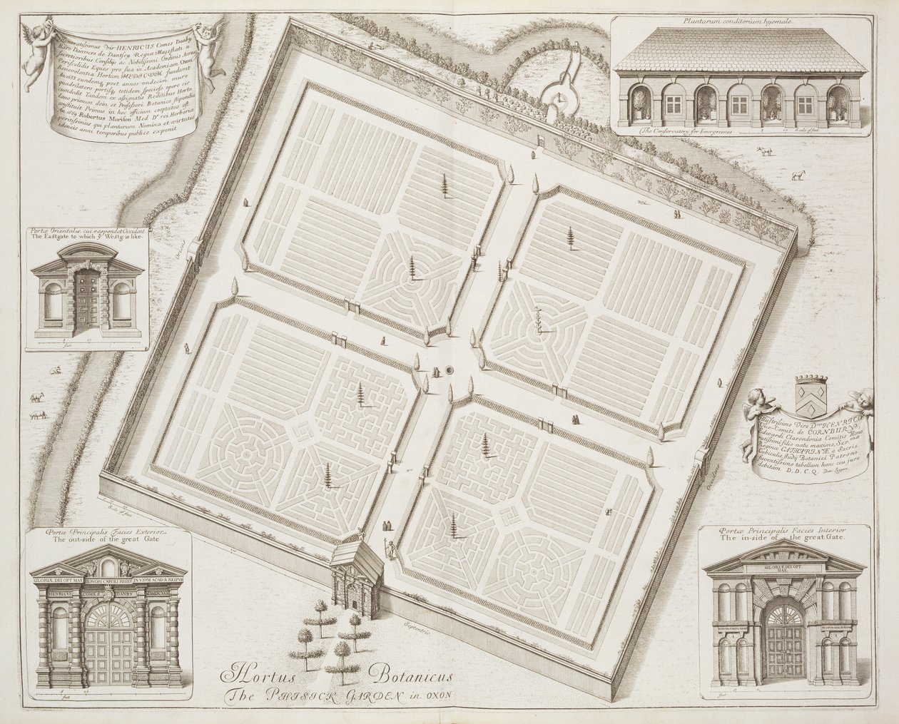Hortus Botanicus, The Physick Garden, Oxon, fra 