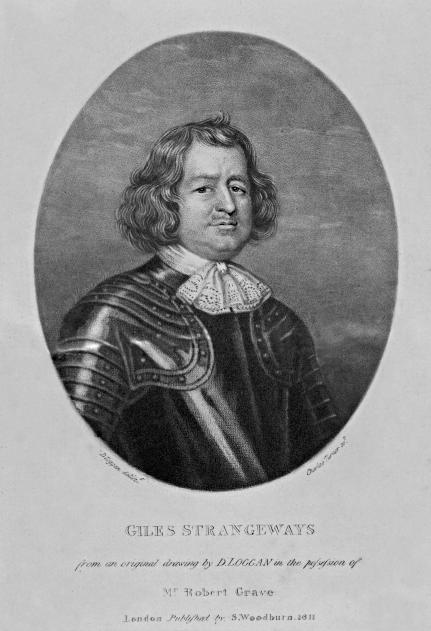 Portrett av Giles Strangeways, fra 'Characters Illustriousin British History', av Richard Earlom og Charles Turner, 1815 av David Loggan