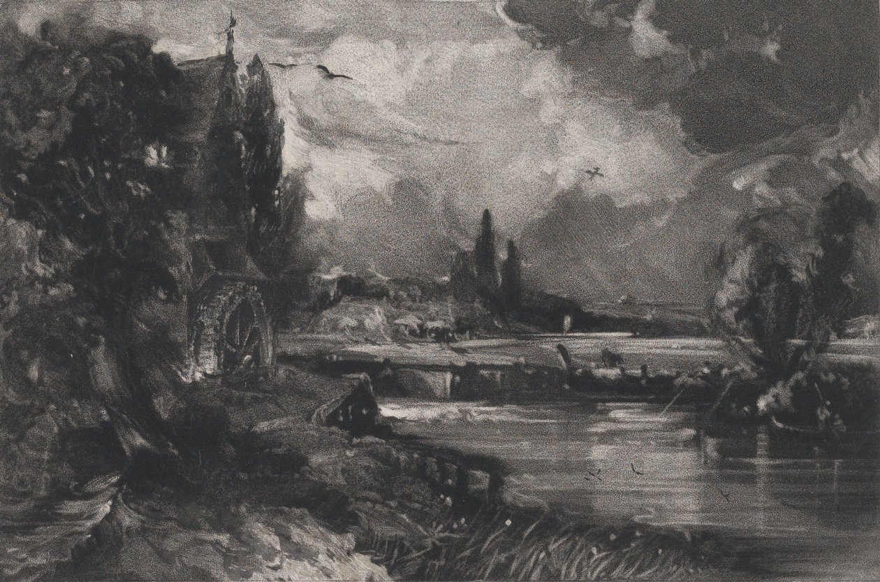 En mølle, 1829. av David Lucas