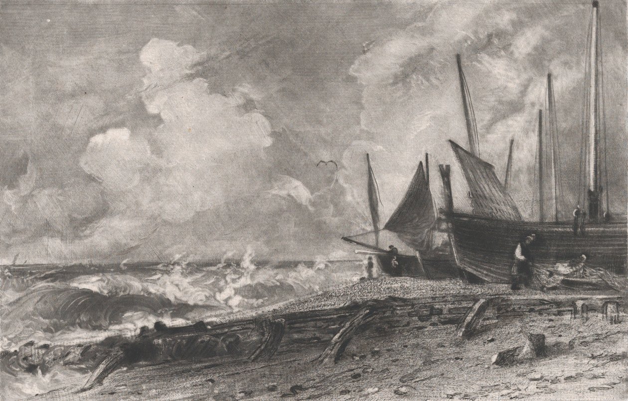 A Sea Beach, 1830. av David Lucas