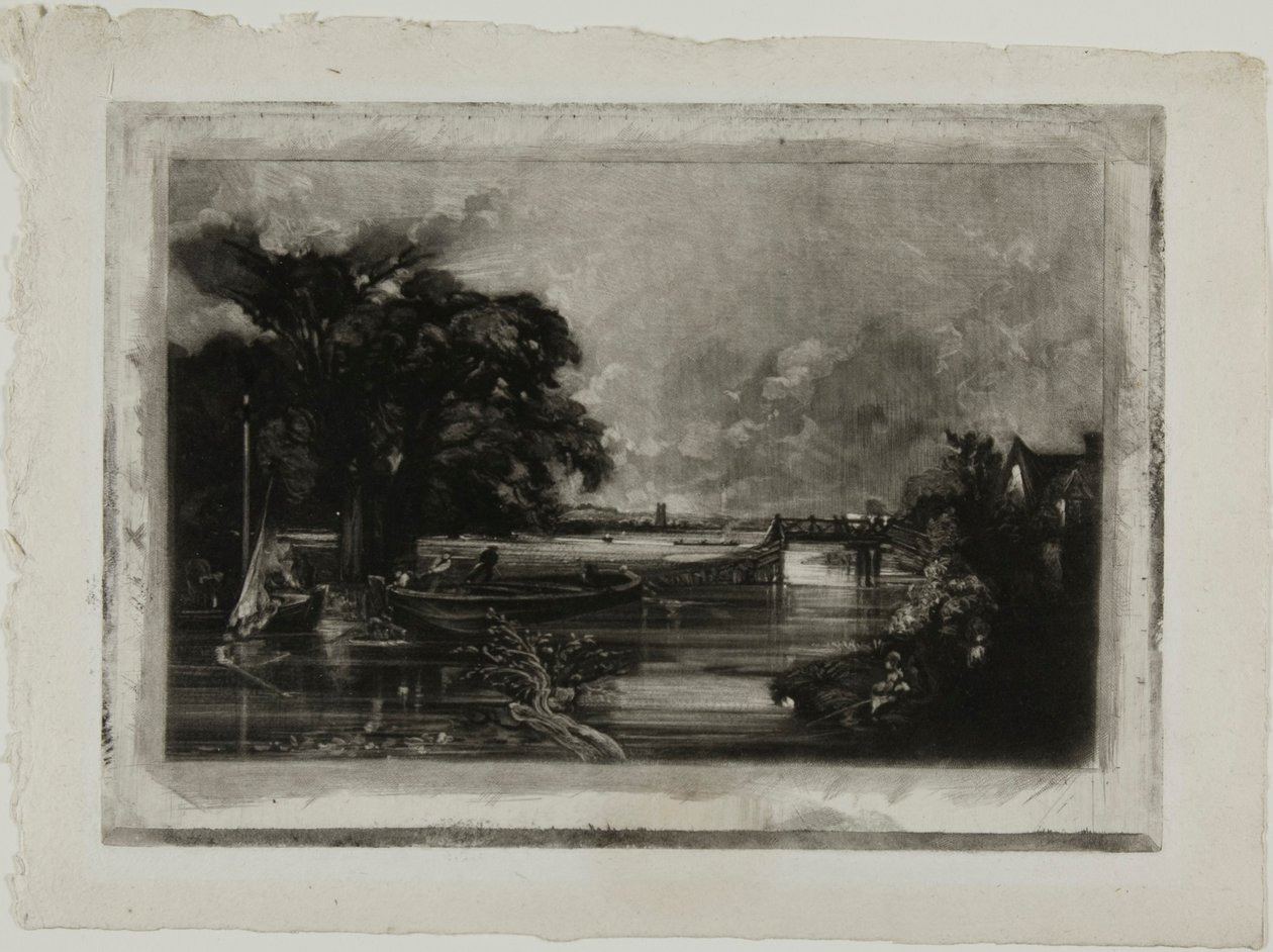 The River Stour fra forskjellige emner av engelsk landskapsbilde av David Lucas