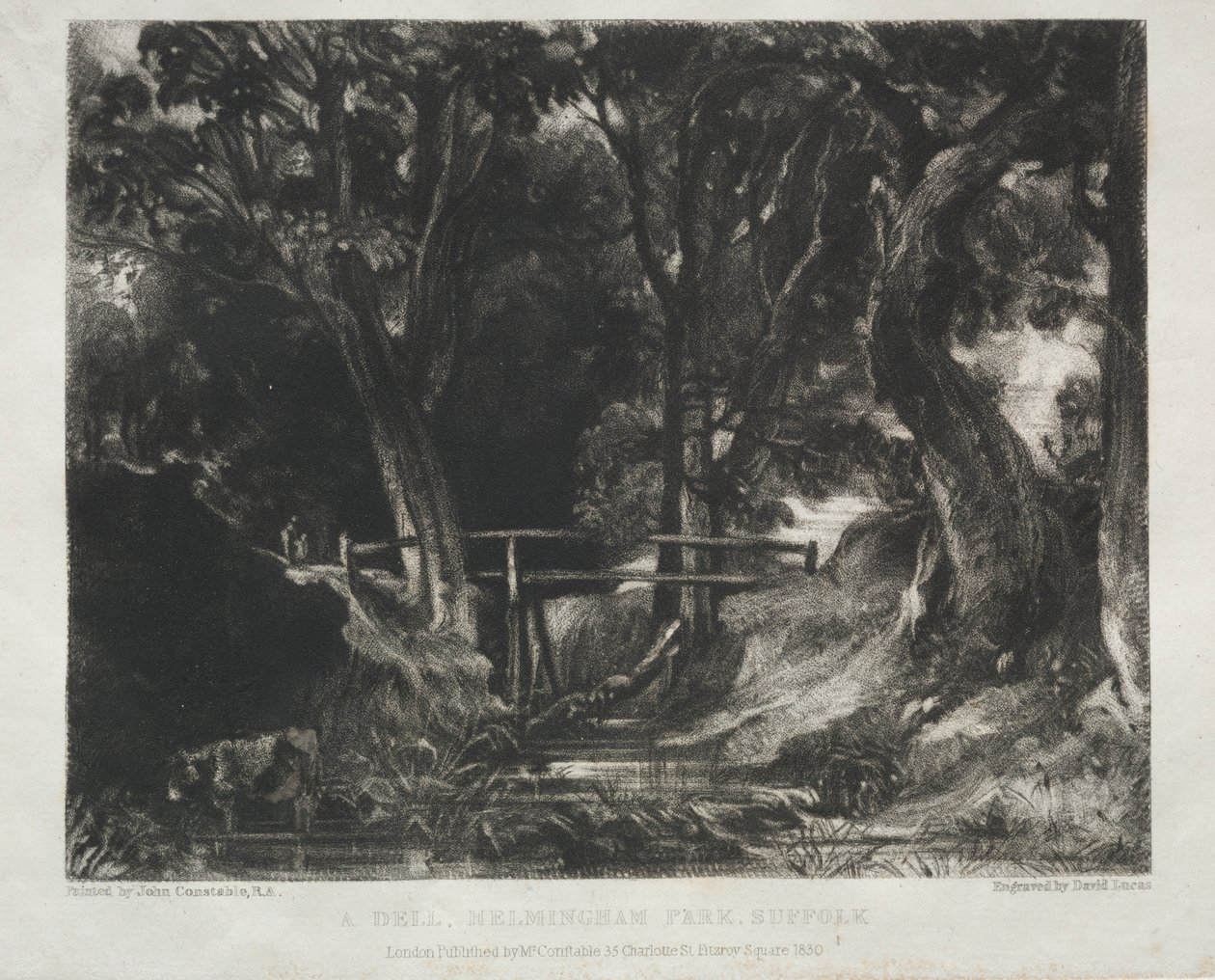 Ulike landskapsfag, karakteristisk for engelsk natur fra bilder ..., 1830. av David Lucas