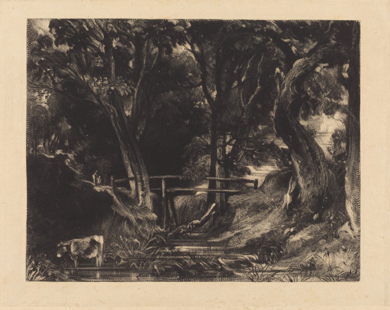 A Dell, Helmingham Park, Suffolk av David Lucas after John Constable