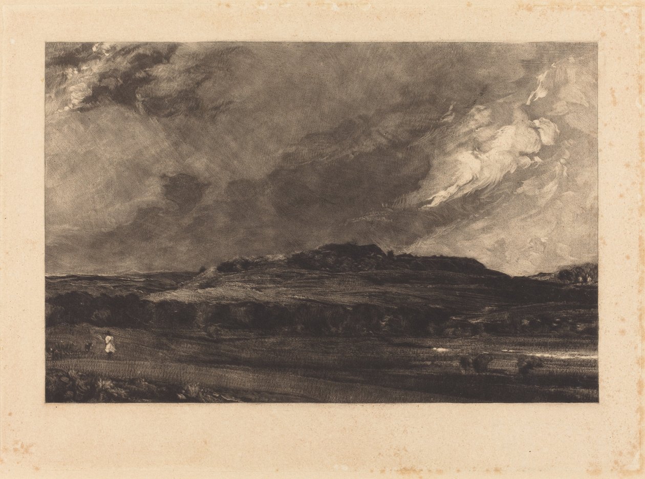 Gamle Sarum (a) av David Lucas after John Constable