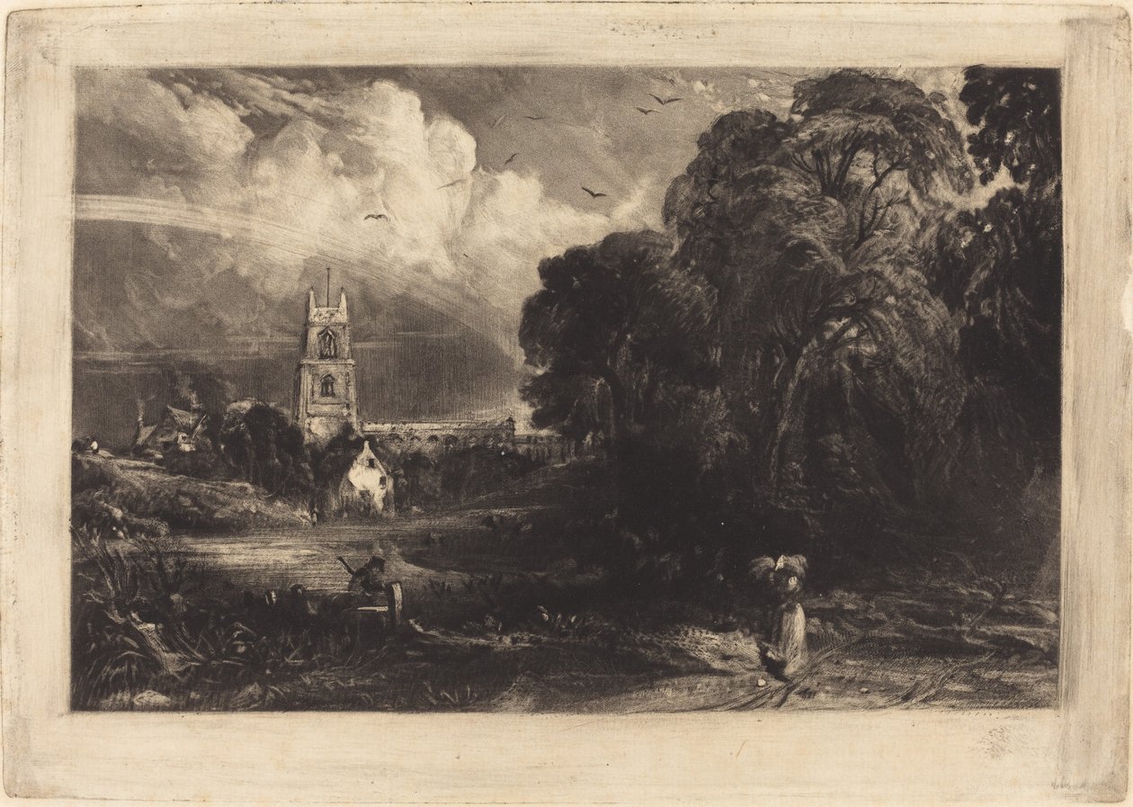 Stoke-by-Nayland av David Lucas after John Constable