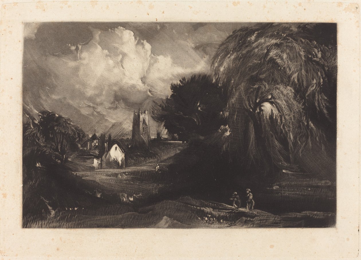 Stoke-by-Nayland av David Lucas after John Constable