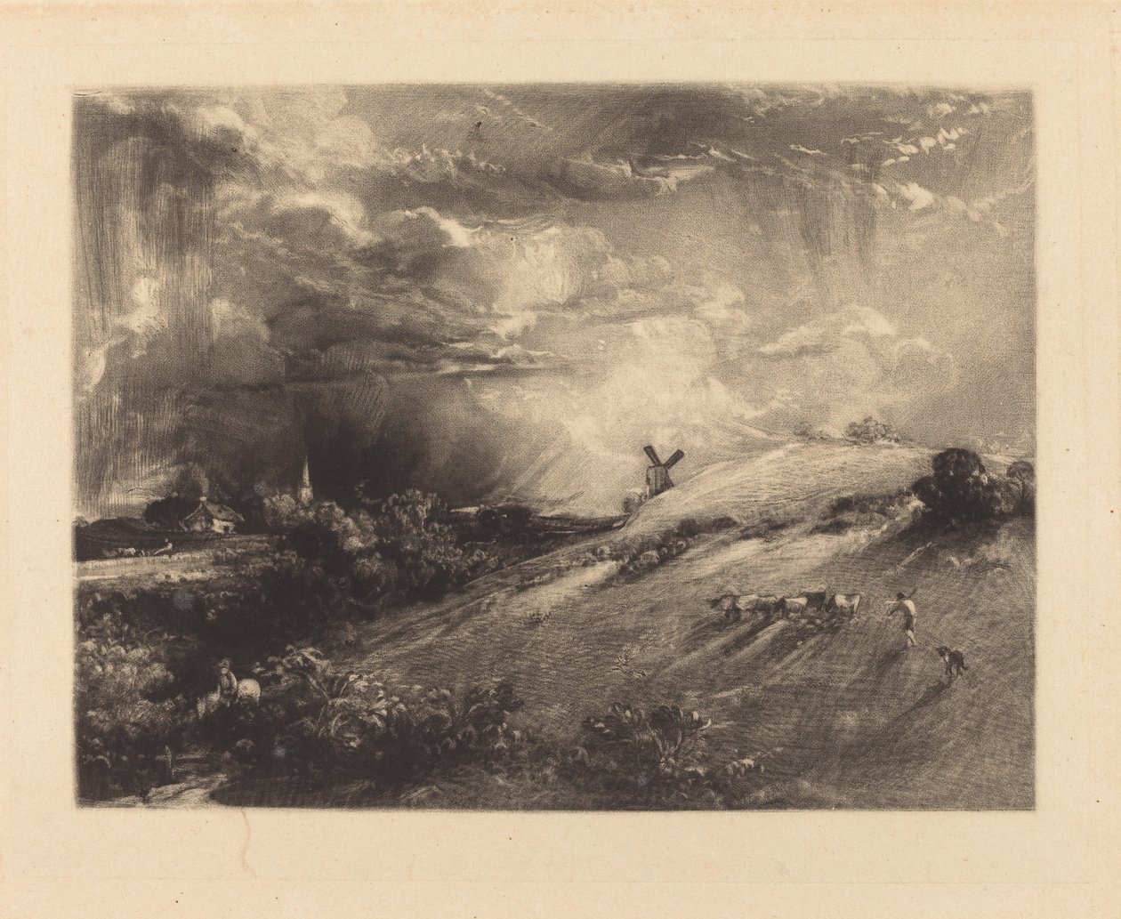 Sommer ettermiddag, etter en dusj av David Lucas after John Constable