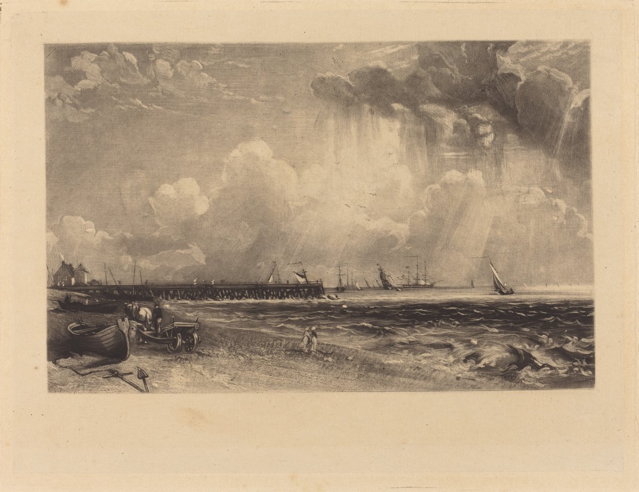 Yarmouth, Norfolk av David Lucas after John Constable