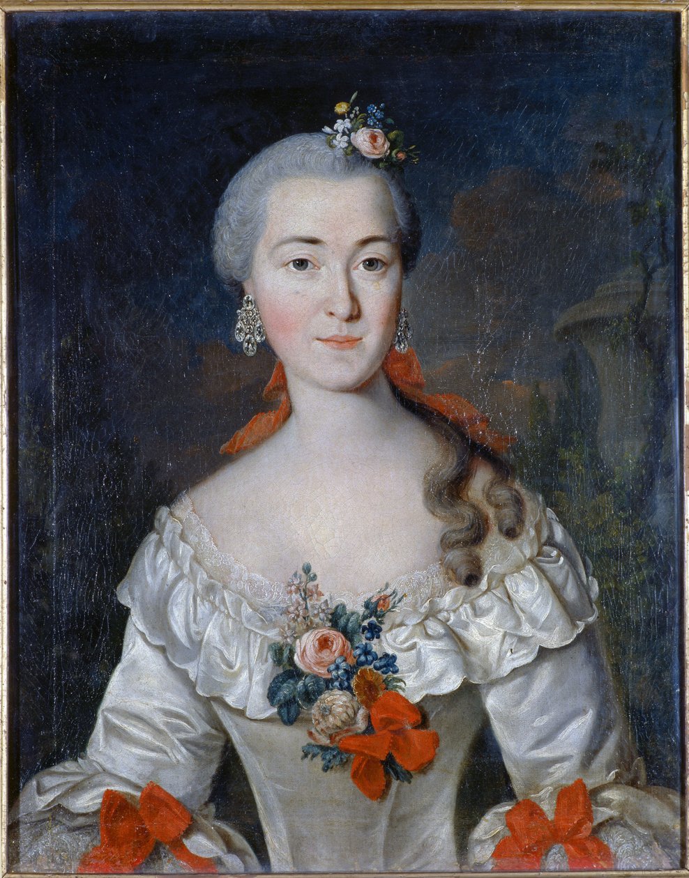 Portrett av Maria Ivanovna Tatishcheva (nee Mamonova) (1730-1794) - Peinture de David Lueders (Luders) (1710-1759), Olje på lerret 1759 State Tretyakov Gallery, Moskva 70x56 av David Luders
