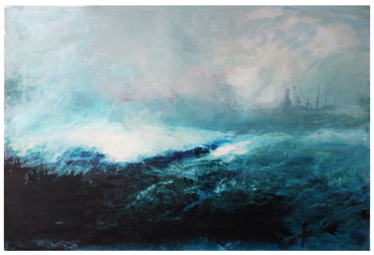 Seascape; 2015 Mixed Media på trepanel av David McConochie