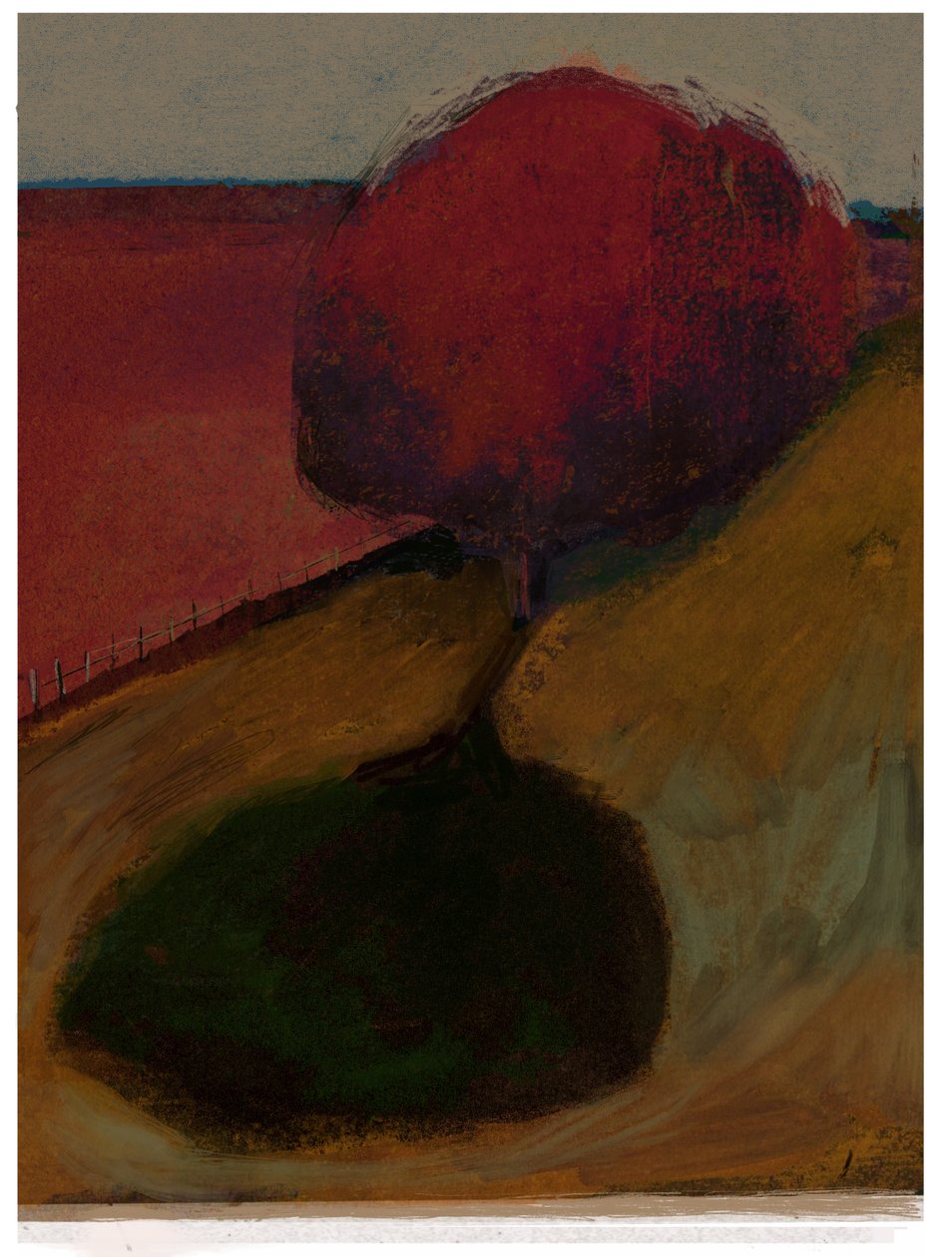 Shady Oak, 2021 (blandet media) av David McConochie