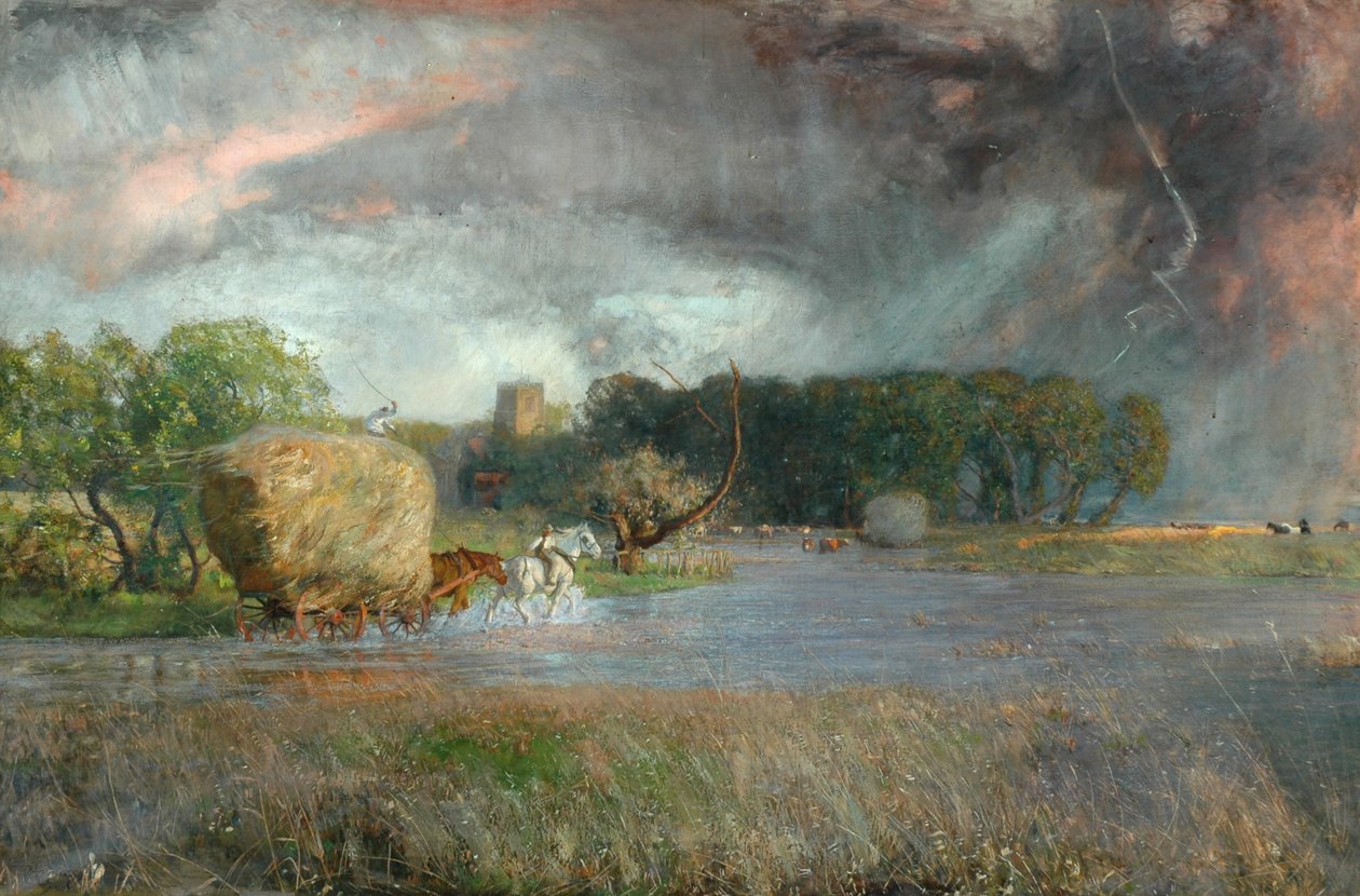 En Hampshire Haying av David Murray