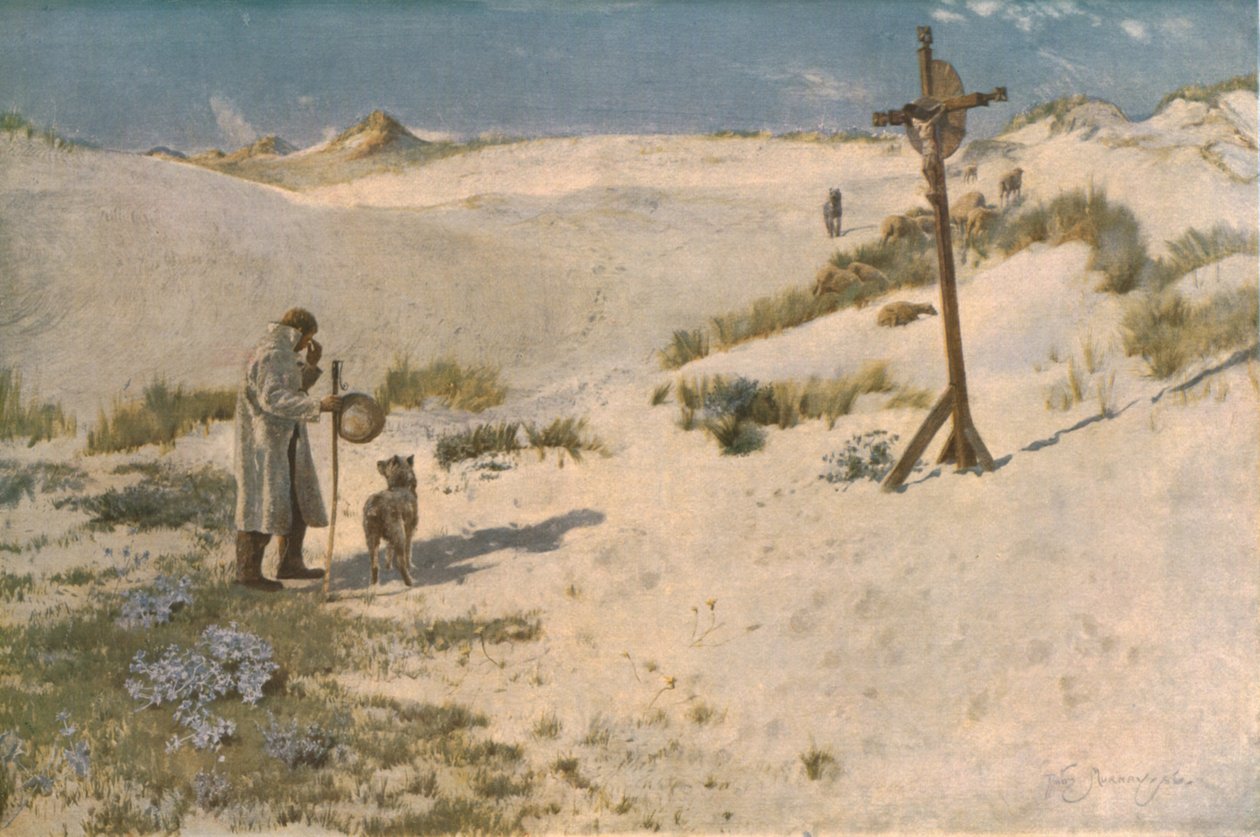 The Cross on the Dunes, slutten av 1800-begynnelsen av det 20. århundre, ca 1930. av David Murray