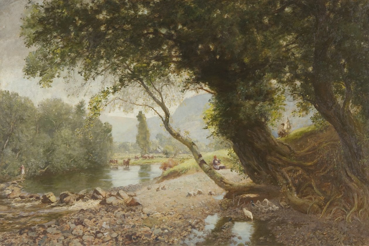 Eføy, eik og Bonnie Birken-treet, Bettws-y-Coed av David Murray