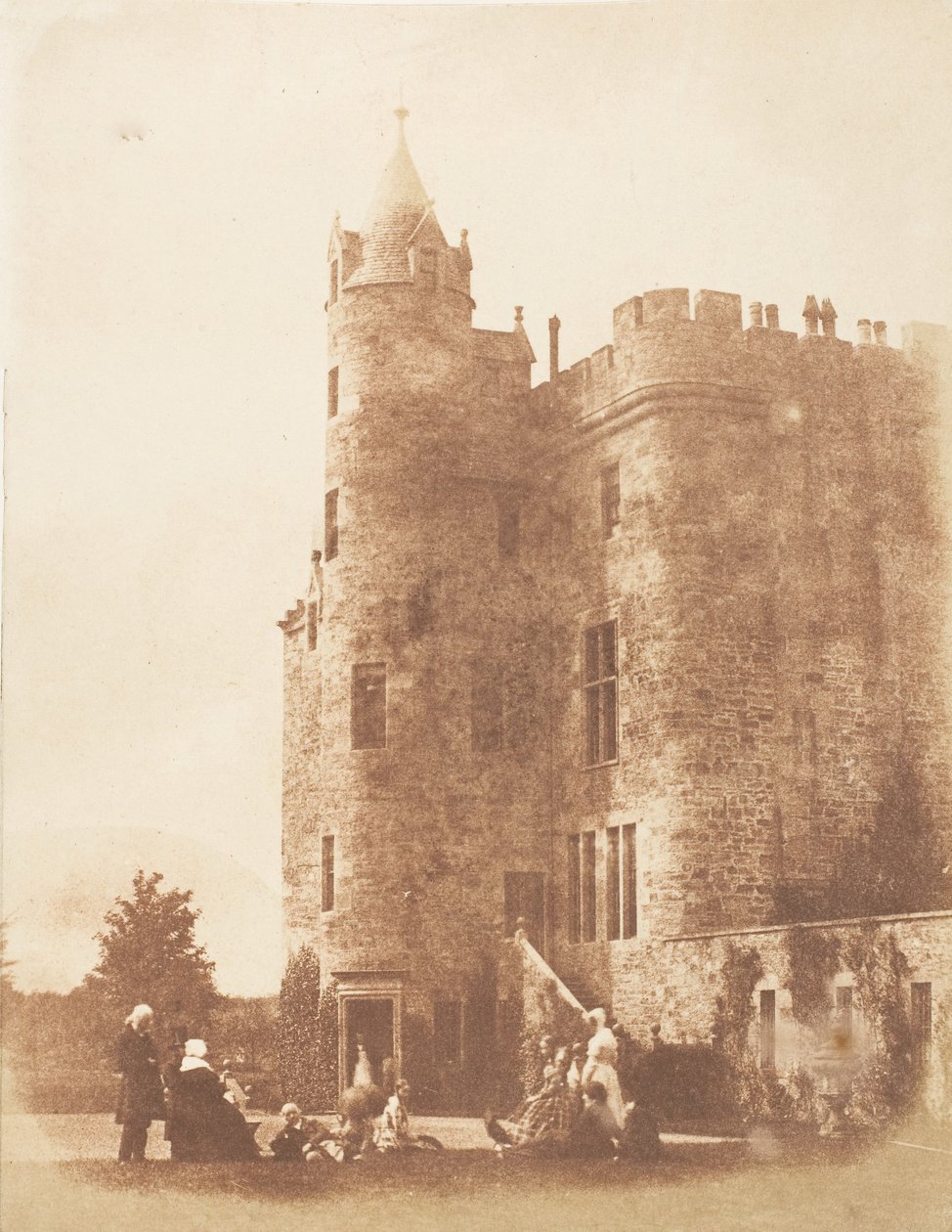 Bonaly Towers, 1843-47. Skapere: David Octavius Hill, Robert Adamson, Hill & Adamson. av Hill and Adamson