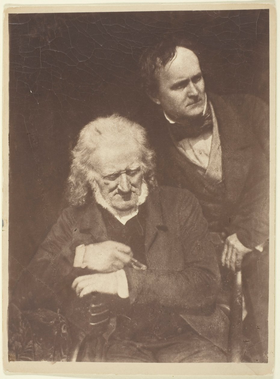 Portrett av to menn John Henning og Alexander Handyside Ritchie, ca. 1845, trykt 18901900. Skapere: David Octavius Hill, Robert Adamson, Hill & Adamson. av Hill and Adamson