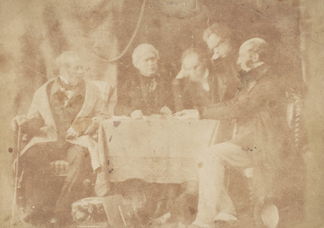 Sir David Brewster, Earle Monteith, Dr. Welsh & Two Others, 1843-47. Skapere: David Octavius Hill, Robert Adamson, Hill & Adamson. av Hill and Adamson