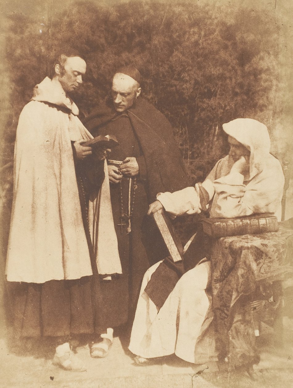 William Borthwick Johnstone, William Leighton Leitch og David Scott som The Monks of K..., 1843-47. Skapere: David Octavius Hill, Robert Adamson, Hill & Adamson. av Hill and Adamson