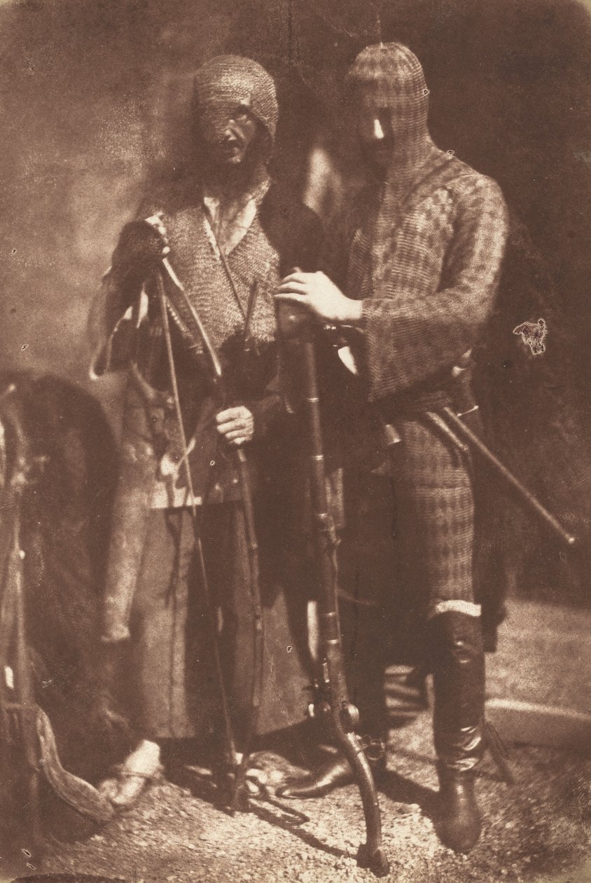 Afghansk eller sirkassisk rustning, 1843. Skapere: David Octavius Hill, Robert Adamson. av David Octavius Hill, Robert Adamson