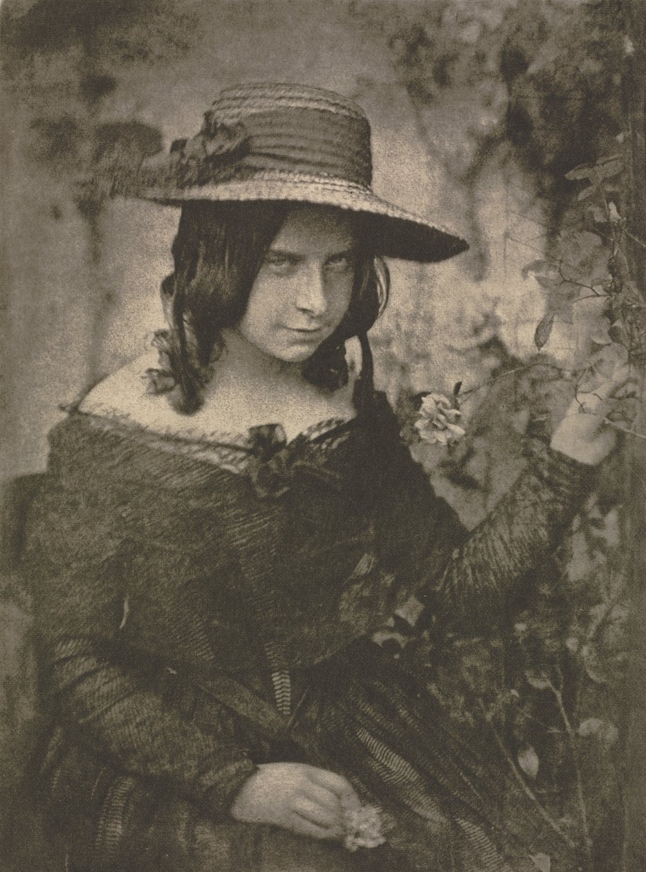 Kameraarbeid: Girl in Straw Hat, 1912. Skapere: David Octavius Hill, Robert Adamson. av David Octavius Hill, Robert Adamson