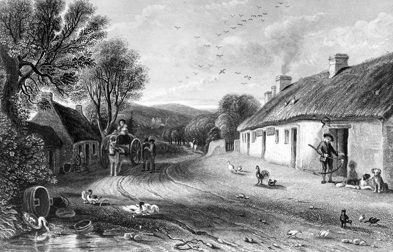 Burns Cottage, illustrasjon fra 