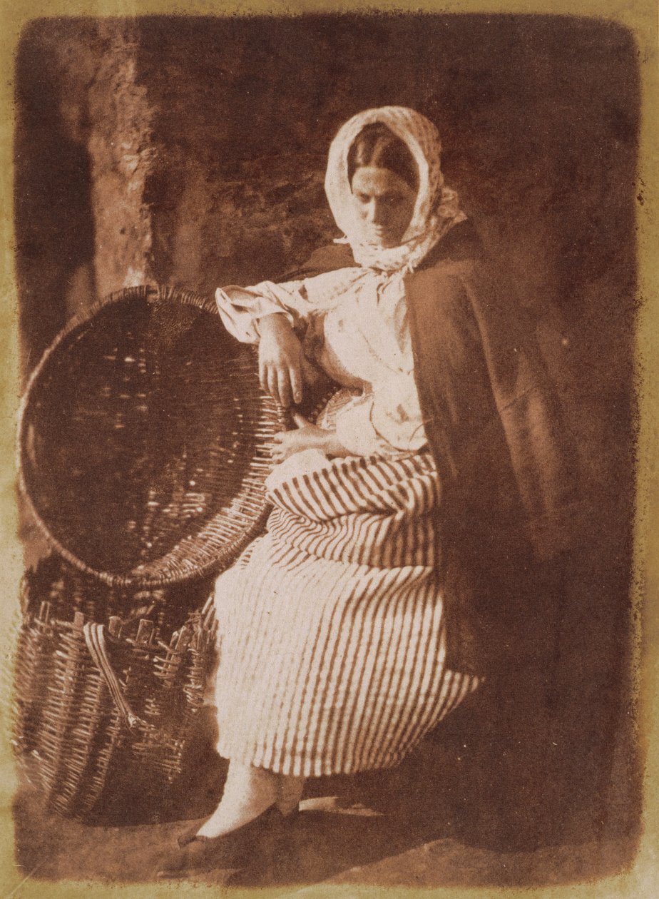 Mrs Hall, Newhaven, 1843-47 (saltpapirtrykk fra kalorinegativ) (se også 224278, 224279) av David Octavius Hill