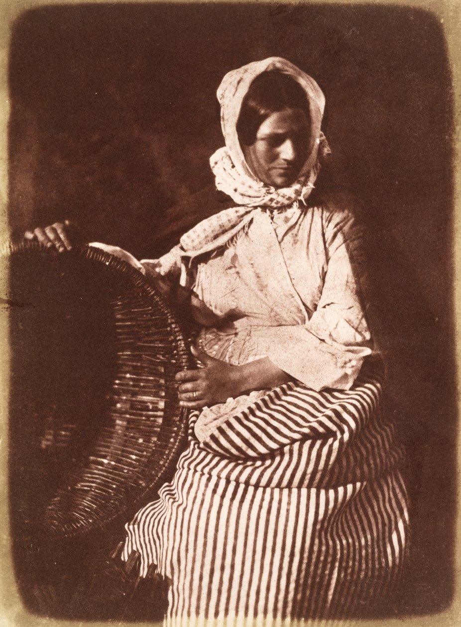 Mrs Hall, Newhaven, ca. 1843-47 (saltpapirtrykk fra kalorinegativ) (se også 224279, 224280) av David Octavius Hill