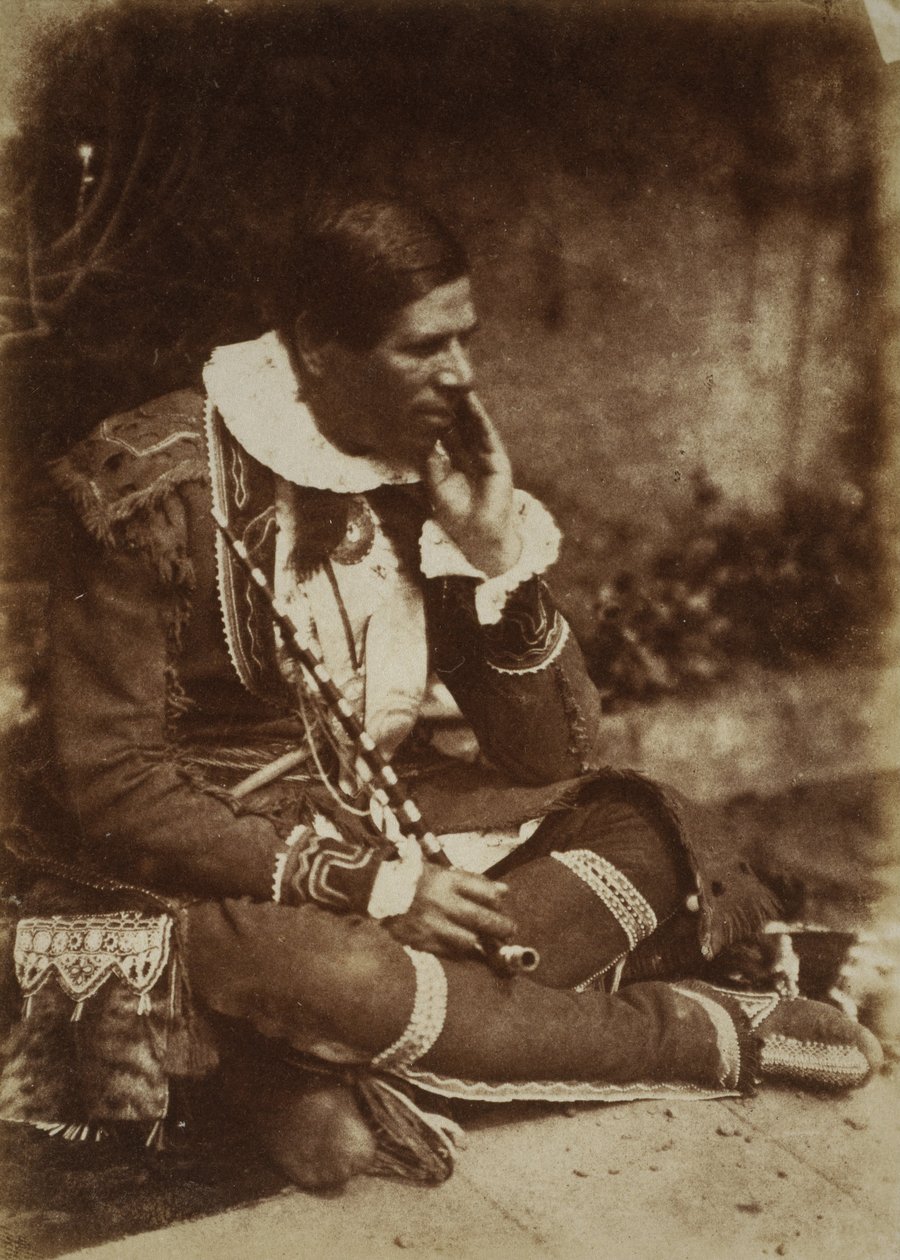 Pastor Peter Jones eller Kahkewaquonaby, 1802 - 1856. Indisk høvding og misjonær i Canada av David Octavius Hill and Robert Adamson