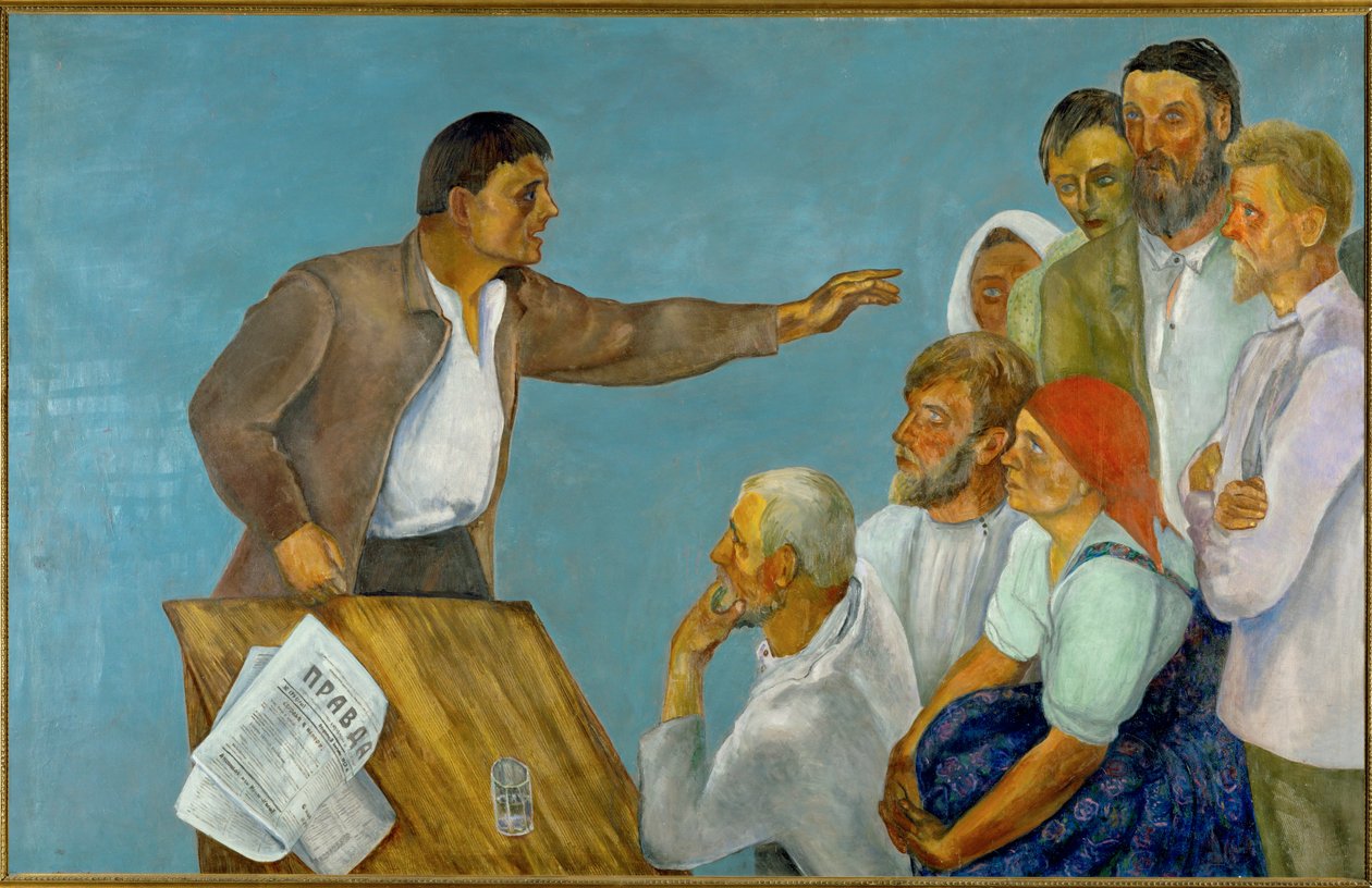 Agitator (olje på lerret) av David Petrovich Shterenberg