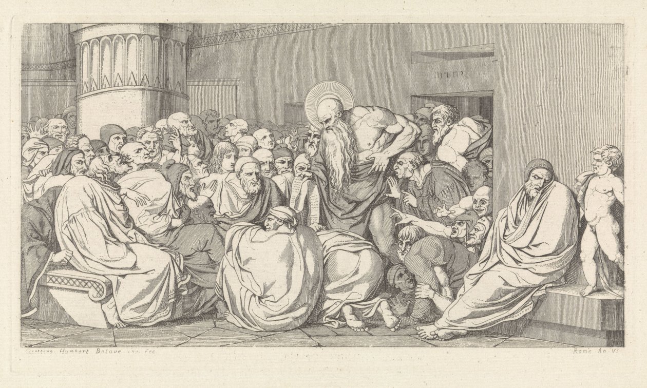 Jeremia foran templet av David Pièrre Giottino Humbert de Superville
