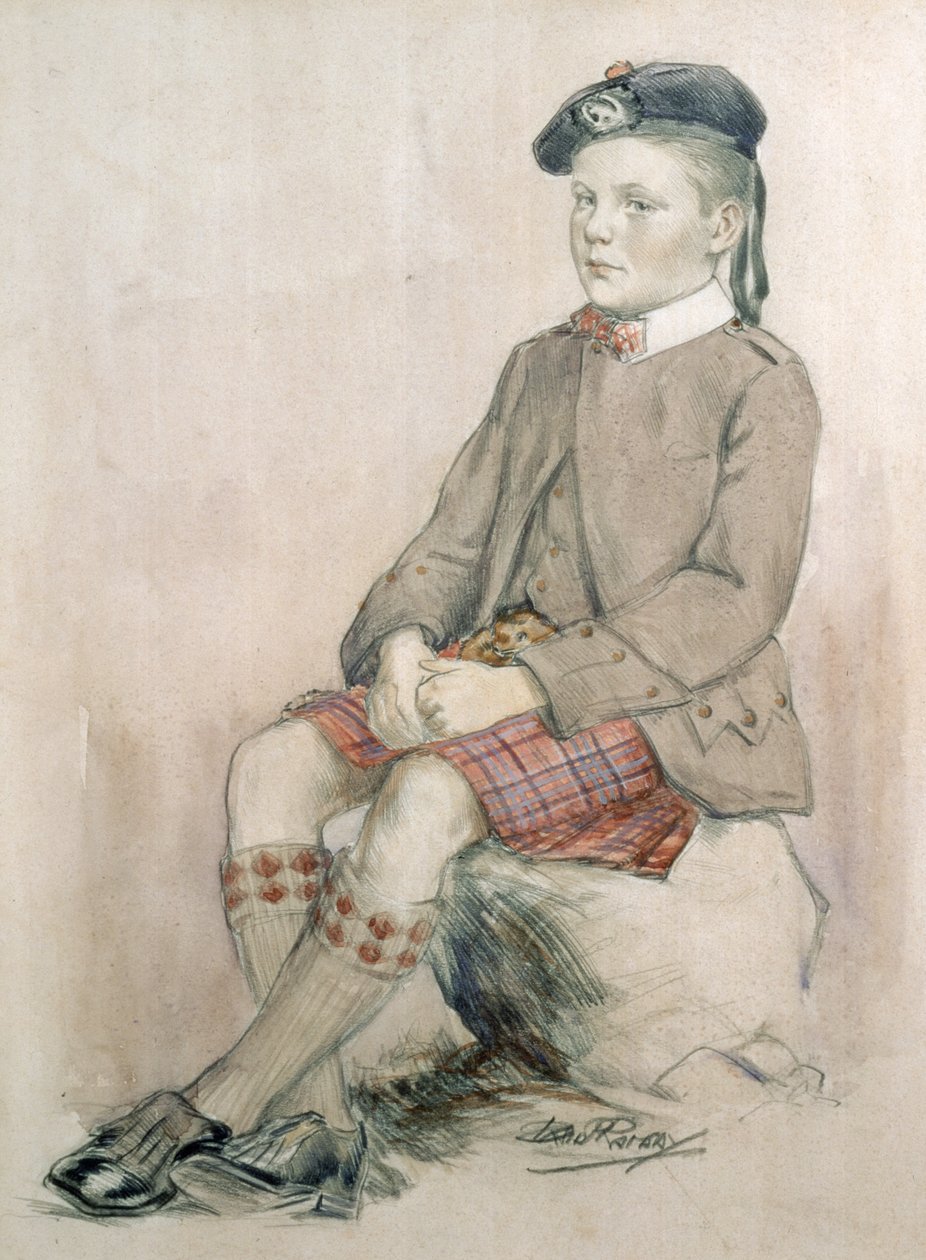 Prince of Wales, etter Edward VIII, 8 år gammel, iført Royal Stewart Tartan av David Ramsay