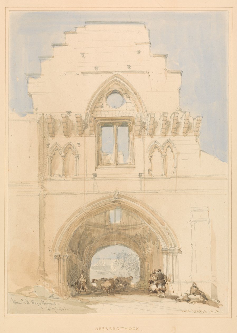 Aberothock kloster av David Roberts