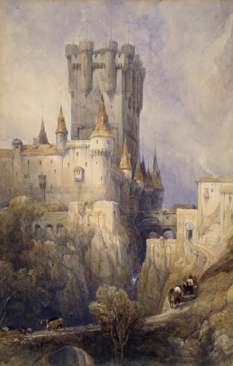 Alcazar, Segovia, Spania, 1836 av David Roberts