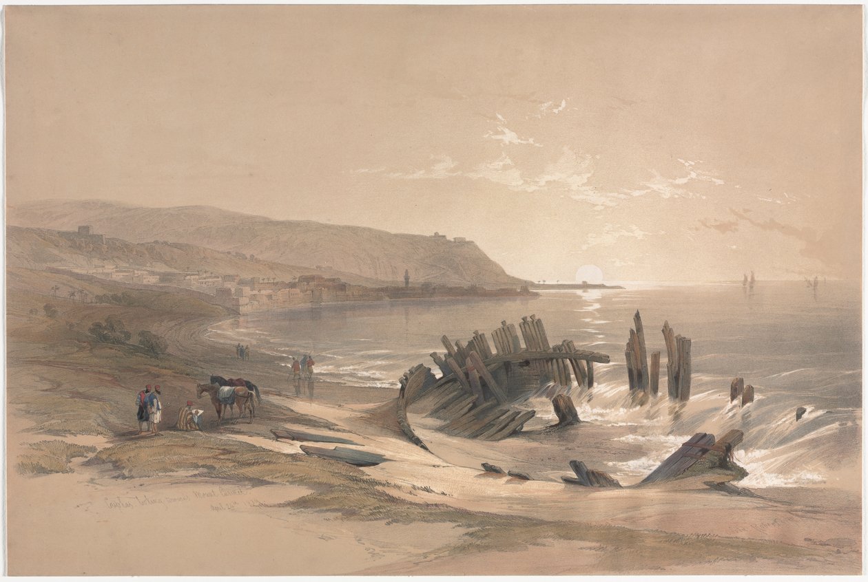 Kaifas ser mot Karmelfjellet, 1839. av David Roberts