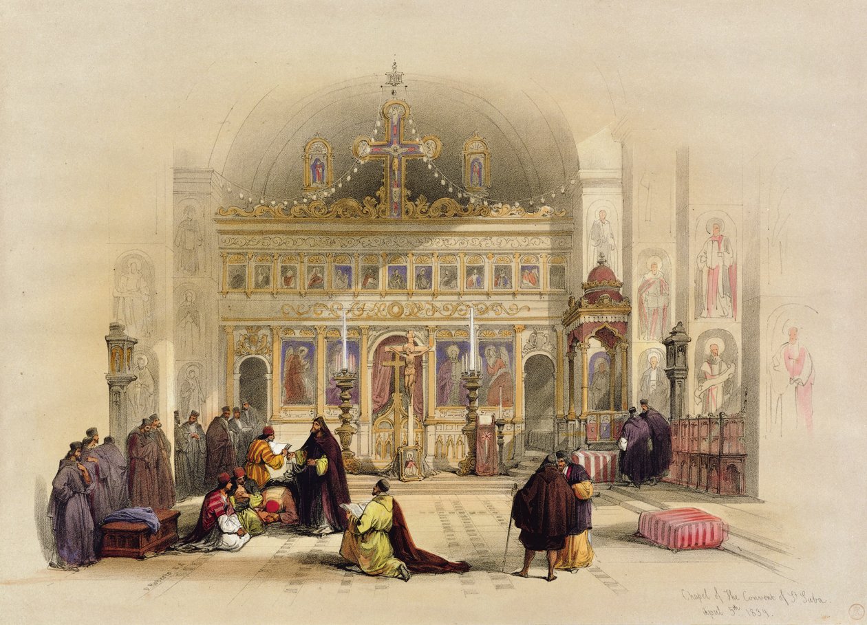 Kapellet i klosteret St. Saba, 5. april 1839, fra bind II 