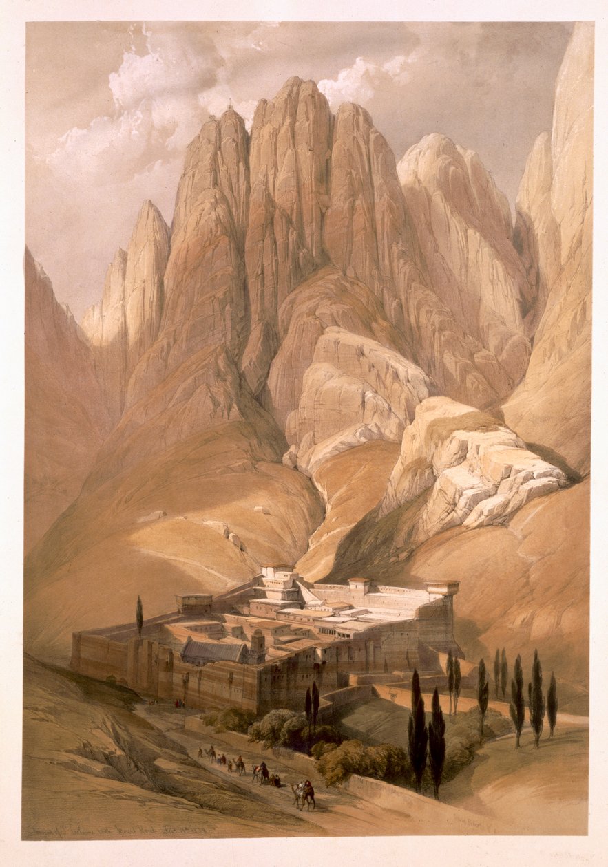 St. Catherine-klosteret med Mount Horeb, 19. februar 1839, plate 118 fra bind III av 