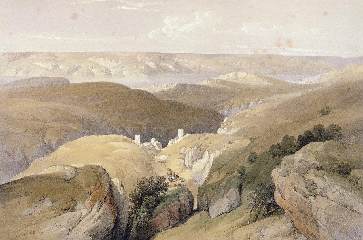 Klosteret St. Saba, april 1839, fra bind II av 