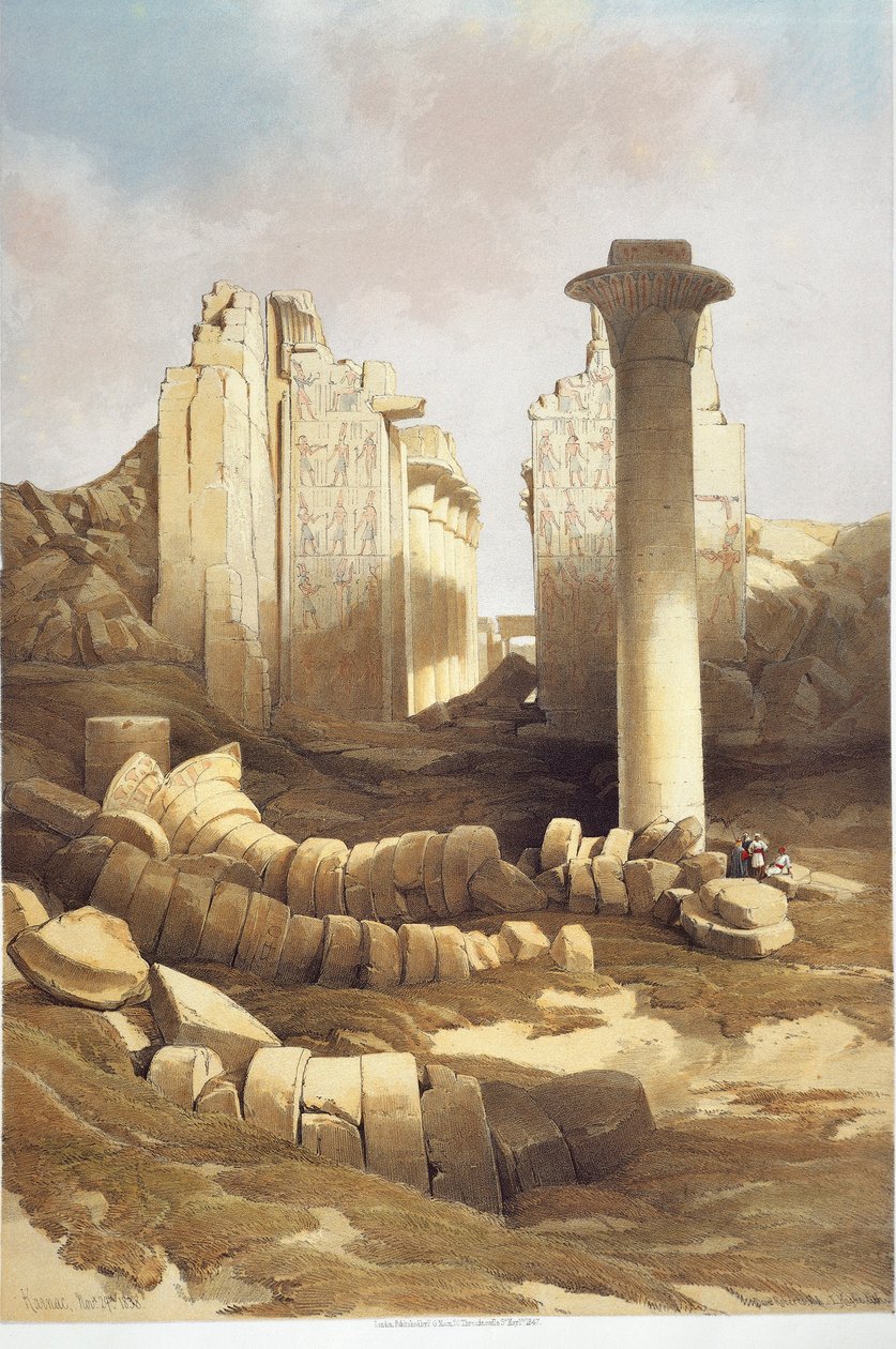 Egypt, pilared Hall of the Temple of Karnak, av David Roberts av David Roberts