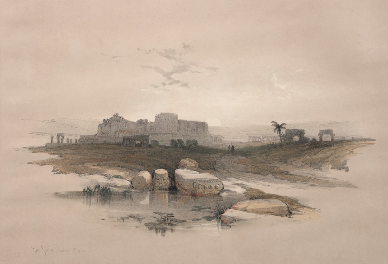 Eleutheropolis eller det moderne Beit-Jibrin, 1839. av David Roberts