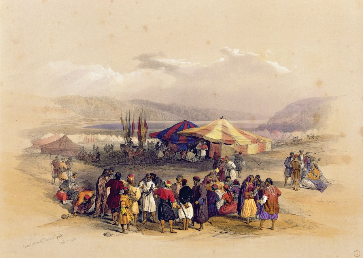 Pilegrimenes leir ved Jericho 1. april 1839, fra bind II av 