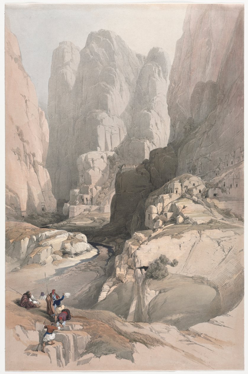 Inngang til Petra, Teateret av David Roberts