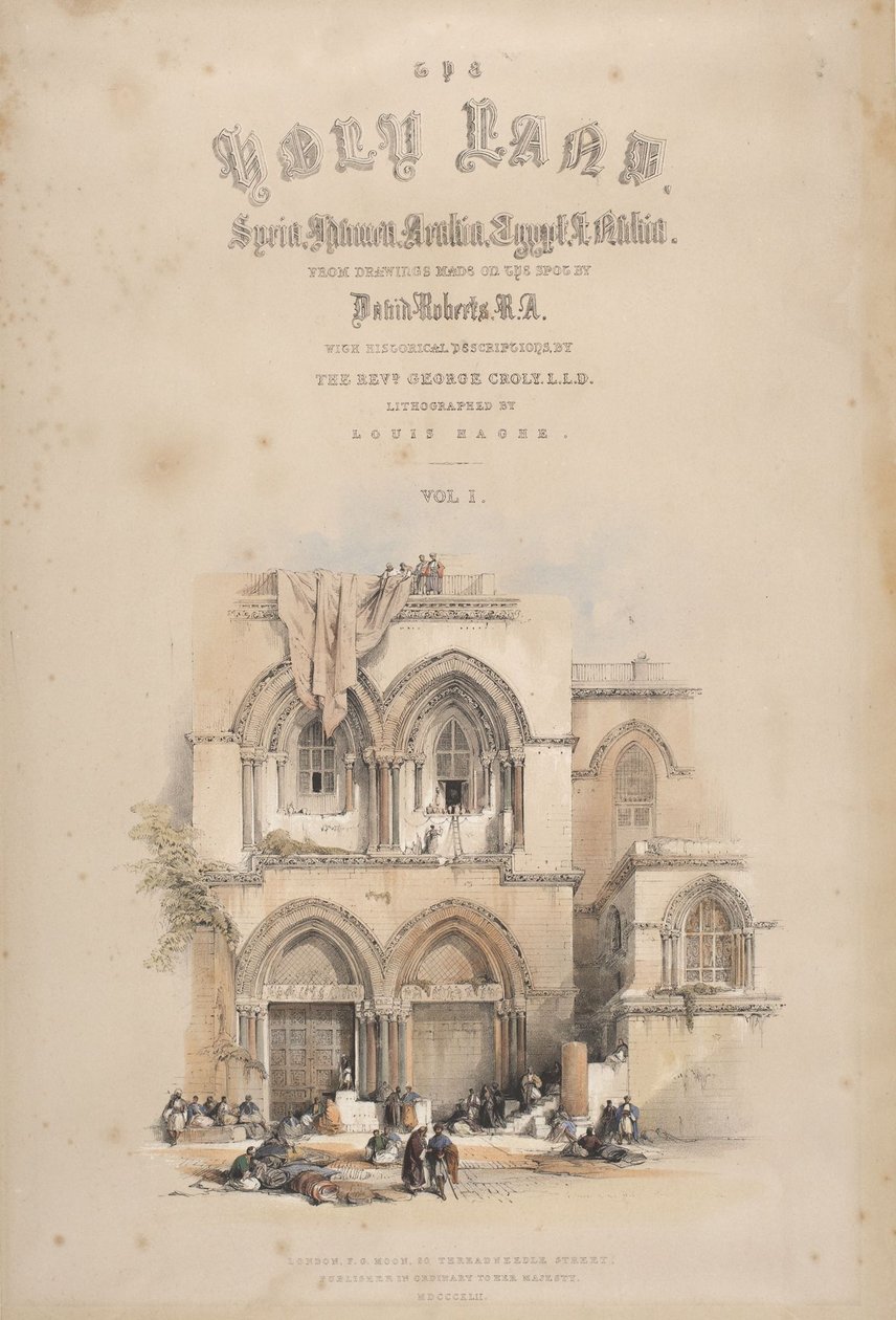 Inngangen til Den hellige gravs kirke, Jerusalem av David Roberts