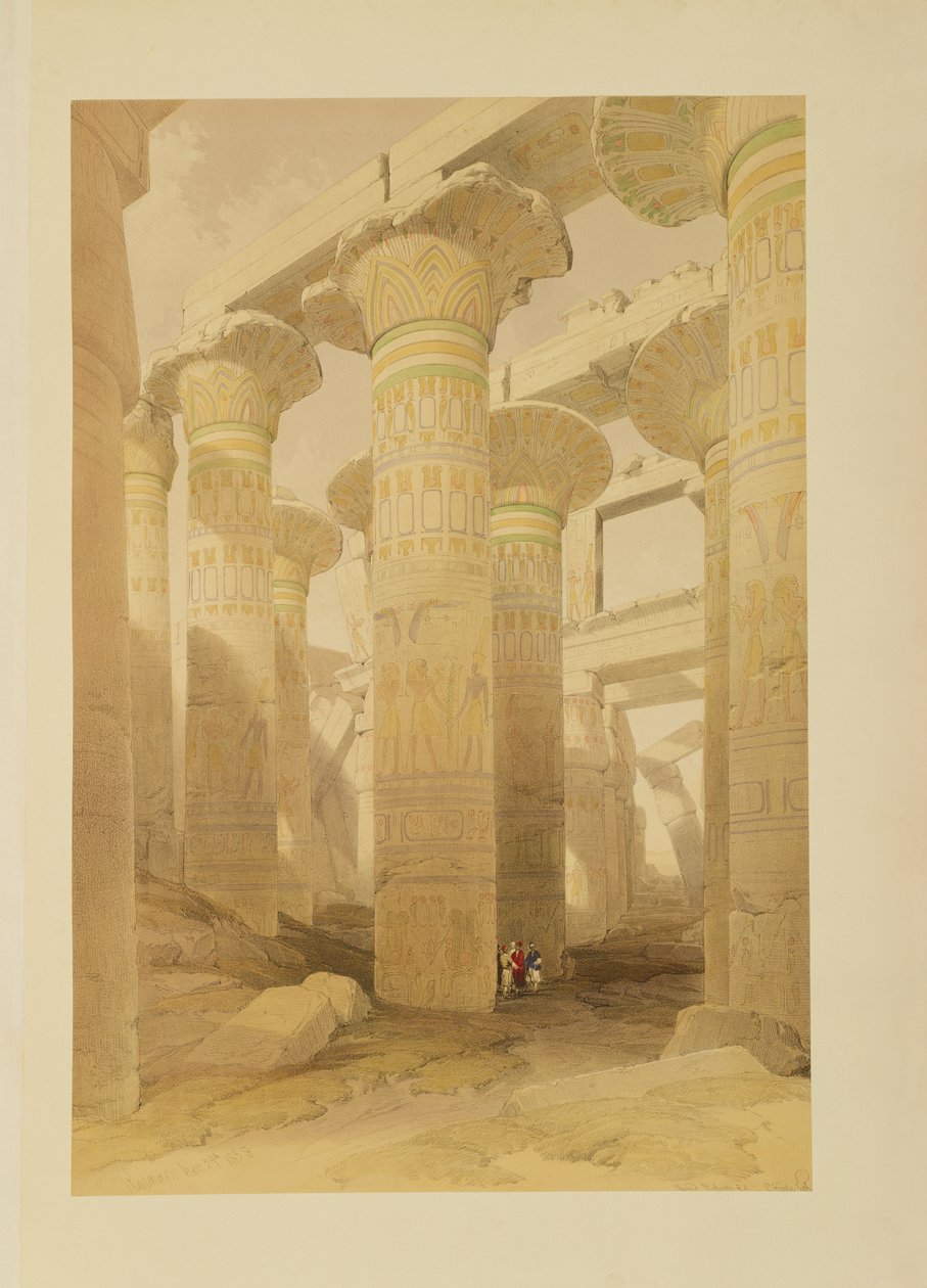 Hall of Columns, Karnak, fra Egypt og Nubia, Vol.1 av David Roberts