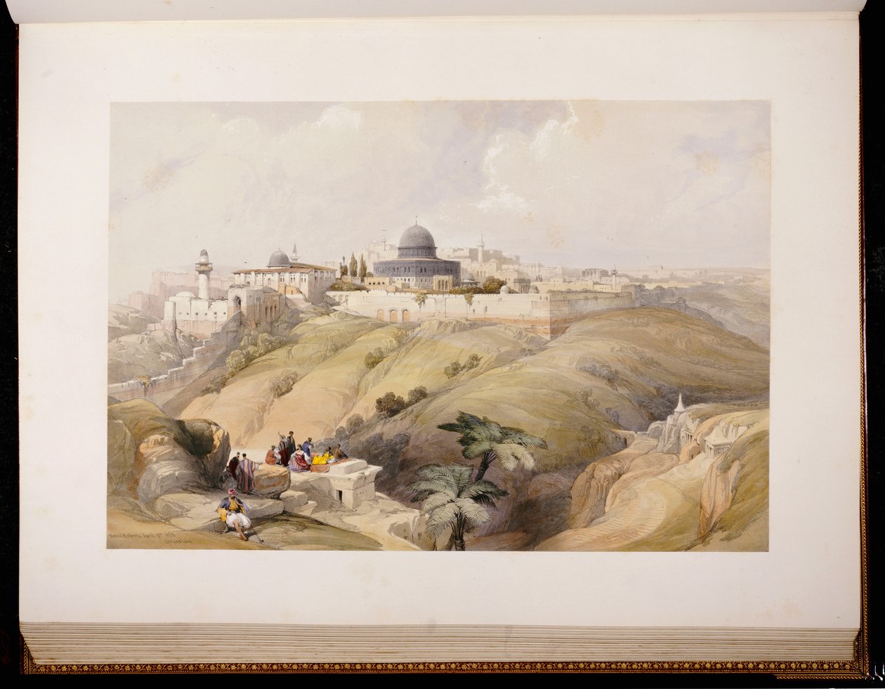 Jerusalem, 9. april 1839, gravert av Louis Haghe, 1843 av David Roberts